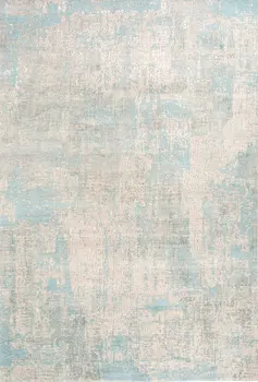 8' X 10' Blue Abstract Hand Knotted Area Rug