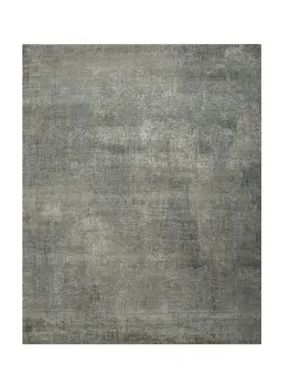 8' X 10' Gray Abstract Hand Knotted Area Rug