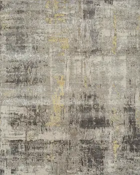 8' X 10' Brown Abstract Hand Knotted Area Rug