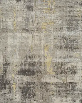 8' X 10' Brown Abstract Hand Knotted Area Rug