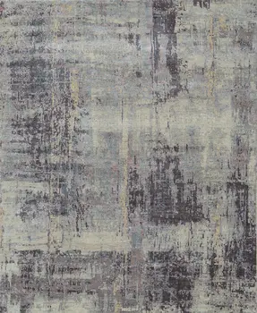 8' X 10' Purple Abstract Hand Knotted Area Rug