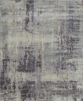 8' X 10' Purple Abstract Hand Knotted Area Rug