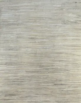 8' X 10' Beige Abstract Hand Knotted Area Rug