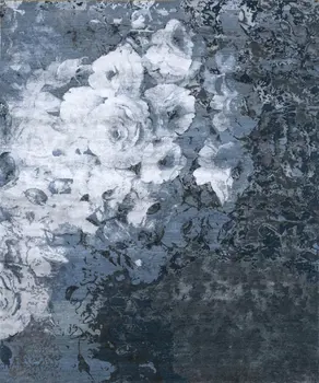 8' X 10' Blue Abstract Hand Knotted Area Rug