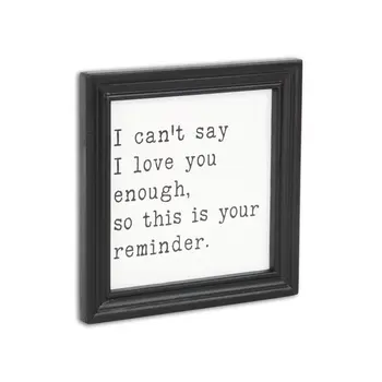 Black And White I Cant Say I Love You Enough Black Framed Print Wall Art