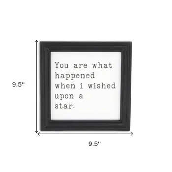 When I wished Upon A Star Black Framed Print Wall Art