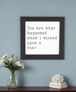 When I wished Upon A Star Black Framed Print Wall Art