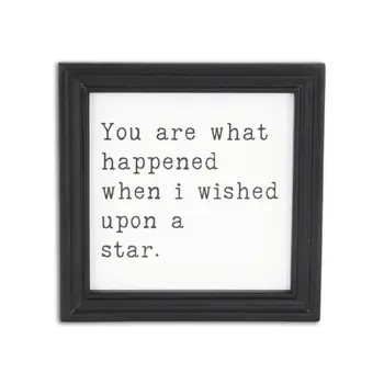 When I wished Upon A Star Black Framed Print Wall Art