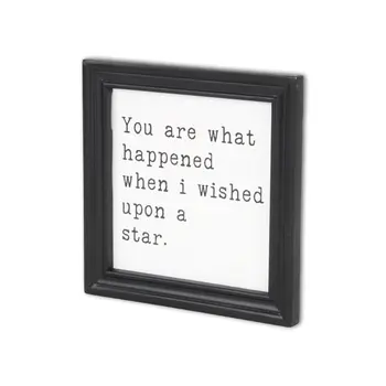 When I wished Upon A Star Black Framed Print Wall Art