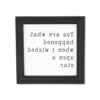 When I wished Upon A Star Black Framed Print Wall Art