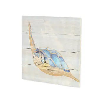 Sea Turtle Wooden Plank Unframed Wall Art