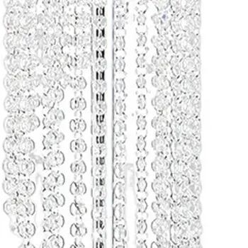53" Clear And Silver Crystal And Metal Floor Lamp With Hot Pink Linen Drum Shade