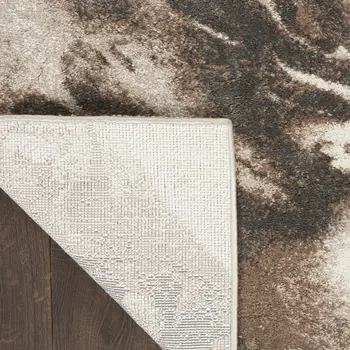 8' X 10' Tan Abstract Power Loom Area Rug