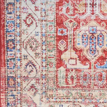 8' X 10' Gray Floral Power Loom Area Rug