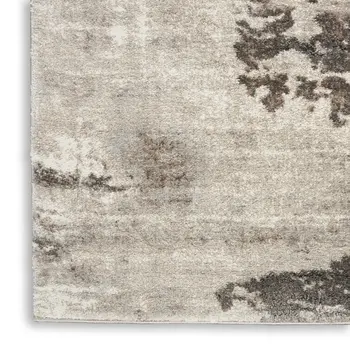 5' X 7' Tan Abstract Power Loom Area Rug