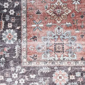 5' X 7' Tan Abstract Power Loom Area Rug