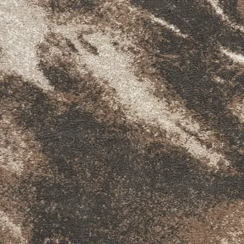 8' Tan Abstract Power Loom Runner Rug