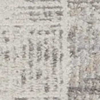 16' Ivory and Gray Abstract Runner Rug