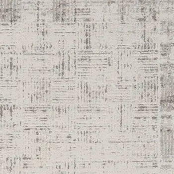 16' Ivory and Gray Abstract Runner Rug