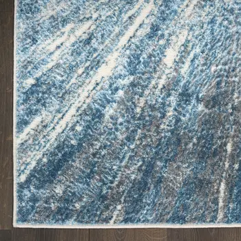 4' X 6' Blue Abstract Area Rug