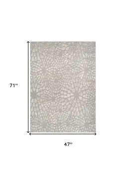 4' X 6' Gray Abstract Area Rug