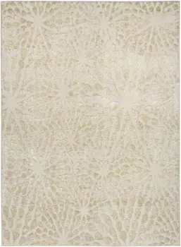 4' X 6' Ivory Abstract Area Rug