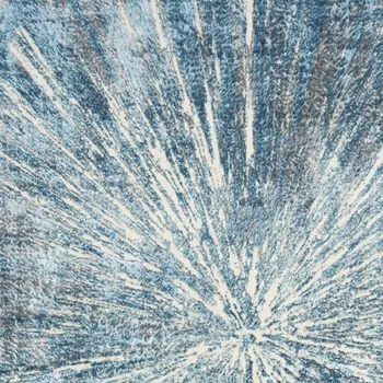 5' X 7' Blue Abstract Area Rug