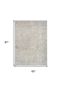 5' X 7' Gray Abstract Area Rug