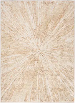 5' X 7' Ivory Abstract Area Rug