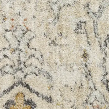 5' X 7' Ivory Abstract Area Rug