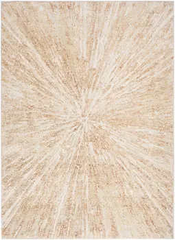 5' X 7' Ivory Abstract Area Rug
