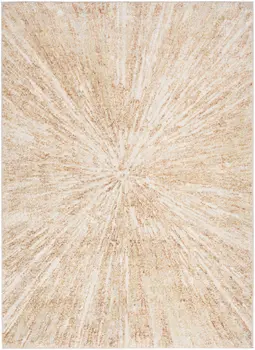 5' X 7' Ivory Abstract Area Rug