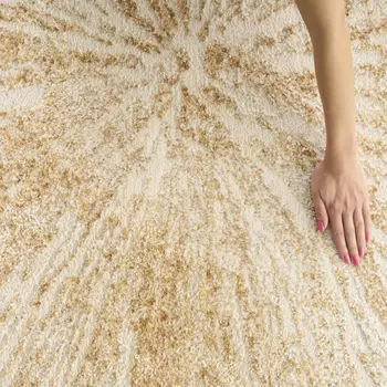 5' X 7' Ivory Abstract Area Rug
