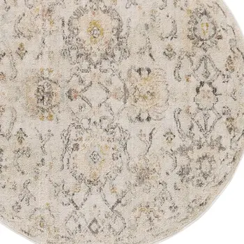 5' X 7' Ivory Abstract Area Rug