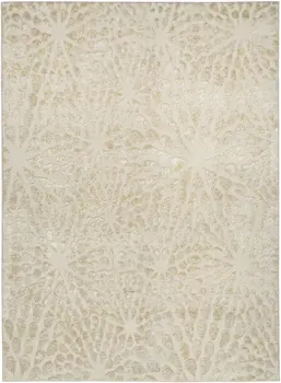 5' X 7' Ivory Abstract Area Rug