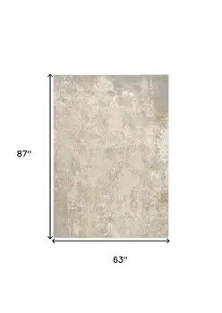 5' X 7' Gray Abstract Area Rug