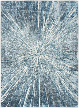 8' X 10' Blue Abstract Area Rug