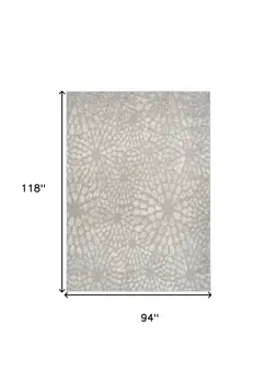 8' X 10' Gray Abstract Area Rug