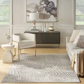 8' X 10' Gray Abstract Area Rug
