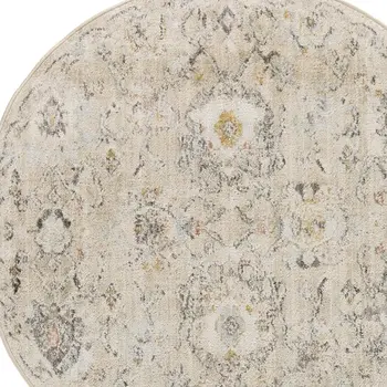 8' X 10' Ivory Abstract Area Rug