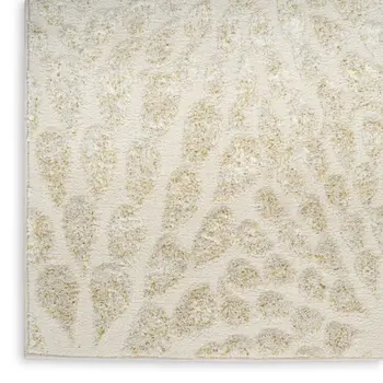 8' X 10' Ivory Abstract Area Rug