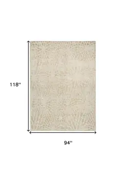 8' X 10' Ivory Abstract Area Rug