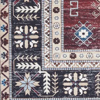 4' X 6' Blue Abstract Power Loom Area Rug