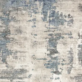 4' X 6' Blue Abstract Power Loom Area Rug