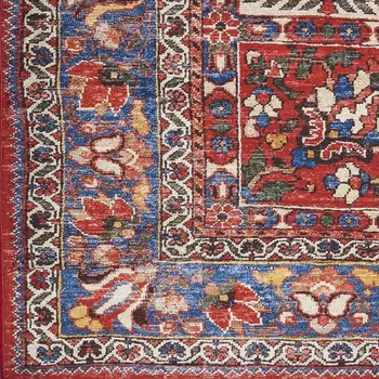 4' X 6' Blue Abstract Power Loom Area Rug