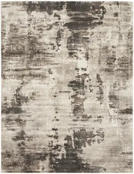 8' X 10' Tan Abstract Power Loom Area Rug