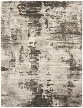 8' X 10' Tan Abstract Power Loom Area Rug