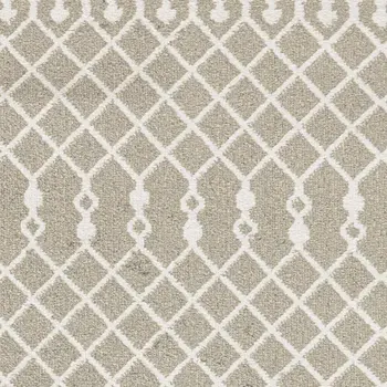 5' X 8' Green Floral Power Loom Distressed Area Rug