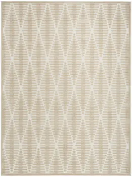 5' X 7' Beige Geometric Area Rug