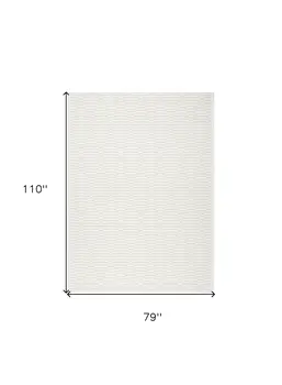 7' X 9' Ivory Geometric Area Rug